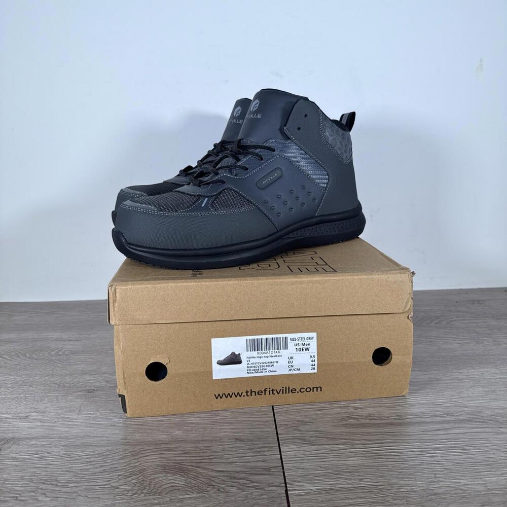 🔥Fitville Hign-top  Work Shoes Men’s Size 10.5EW Composite Steel Toe NEW IN BOX